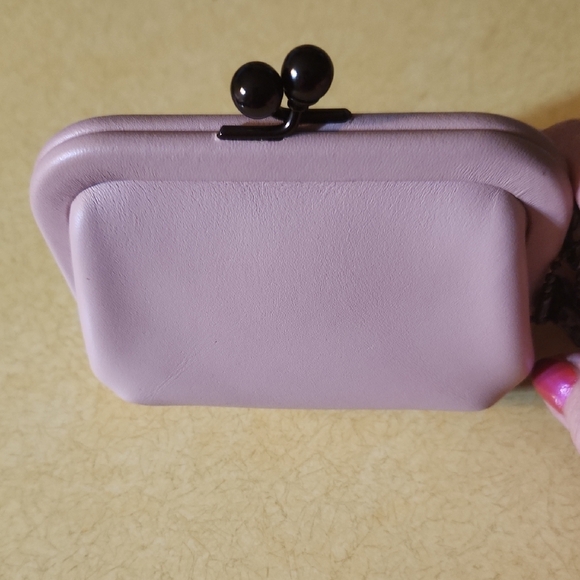 Coach Mauve Leather Wristlet - Picture 2 of 4